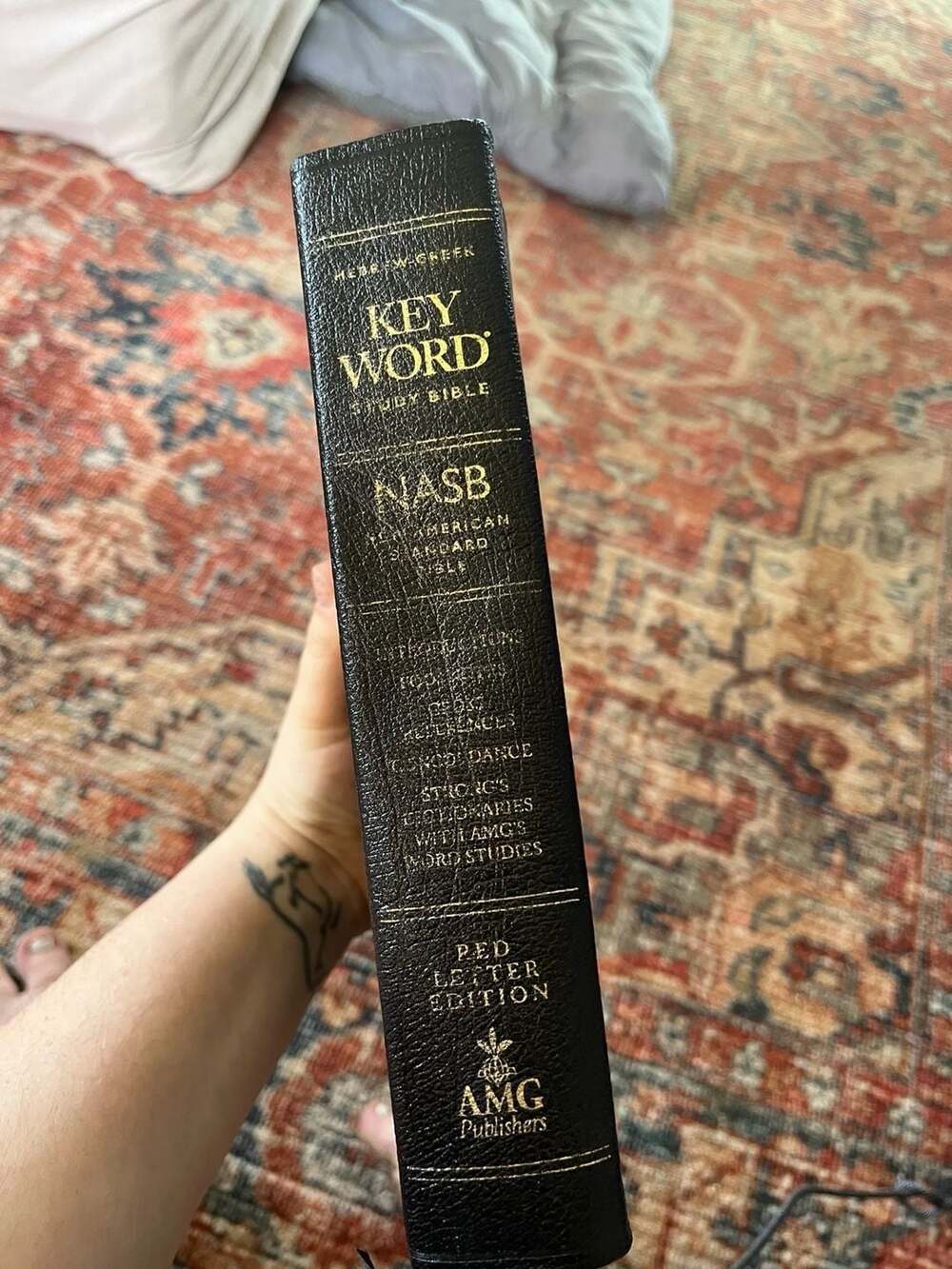AMG Publishers Hebrew-Greek Key Word Study Bible NASB Genuine Leather - Picture 1 of 7